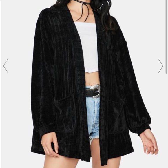 Dollskill Black Oversized Cardigan - Picture 2 of 3